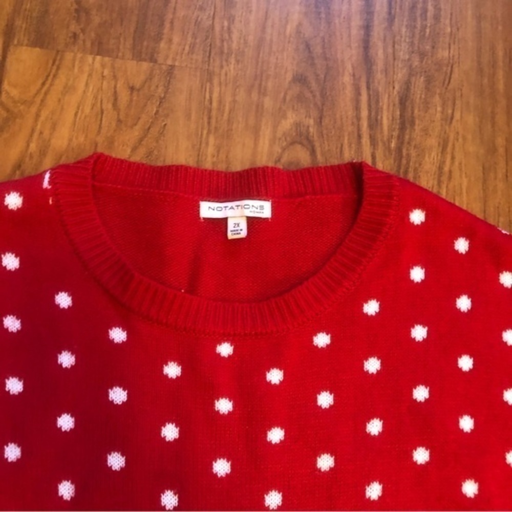 Notations Penguin Christmas Sweater 2X very good condition - Picture 3 of 4